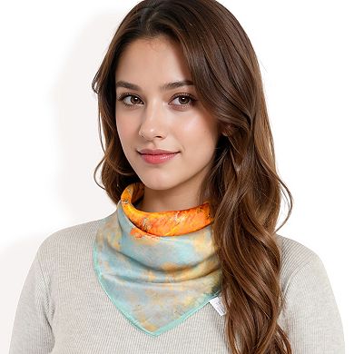 Women's Elegant Floral, Abstract, and Chain Print Silk Square Scarves with Luxurious Satin Finish