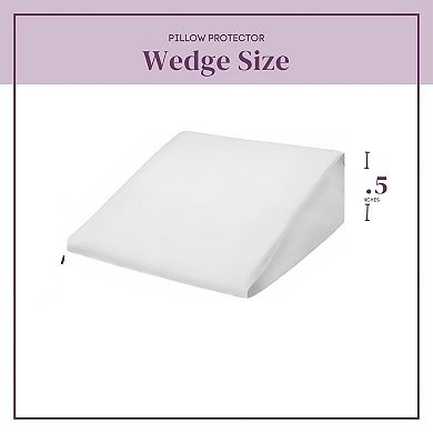 Circles Home Wedge Pillow Cover 100% Cotton, Zippered Wedge Pillow Case (25Wx26Lx7.5)