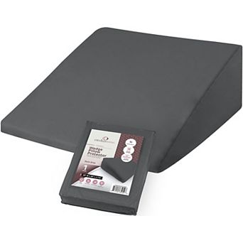 Circles Home Wedge Pillow Cover 100% Cotton, Zippered Wedge Pillow Case (25Wx26Lx7.5)