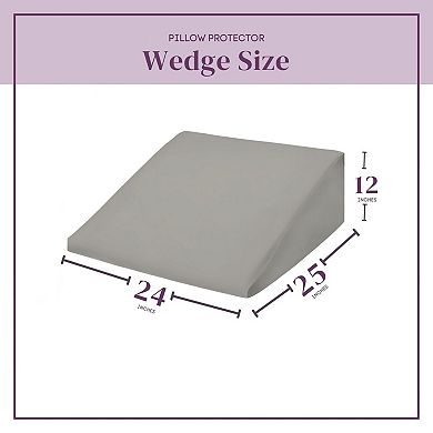 Circles Home Wedge Pillow Cover 100% Cotton, Zippered Wedge Pillow Case (24Wx25Lx12)