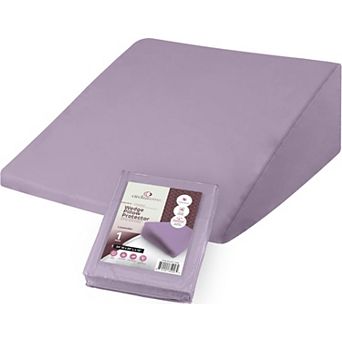 Circles Home Wedge Pillow Cover 100% Cotton, Zippered Wedge Pillow Case (24Wx25Lx12)