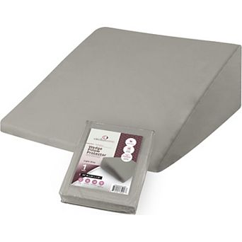Circles Home Wedge Pillow Cover 100% Cotton, Zippered Wedge Pillow Case (24Wx25Lx12)