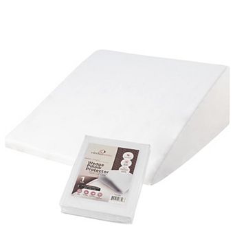 Circles Home Wedge Pillow Cover 100% Cotton, Zippered Wedge Pillow Case (24Wx25Lx12)