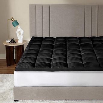 Circles Home Mattress Topper - Cotton, Down Alternative Fill, Anti-Slip Anchors, Soft & Comfy