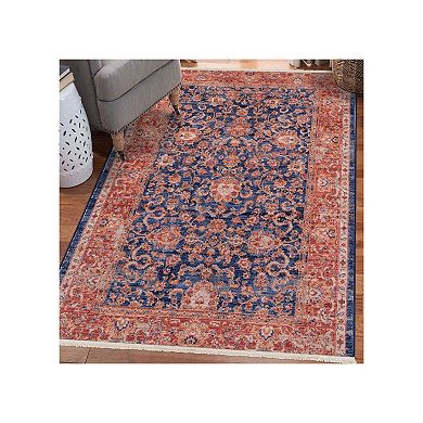 Luxe Weavers Vintage Floral Fringe Area Rug
