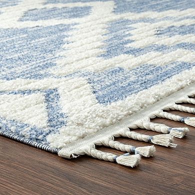 Luxe Weavers Southwestern Diamond Fringe Area Rug