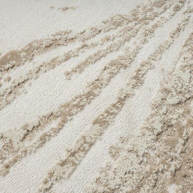 Luxe Weavers Modern Marble High Low Area Rug