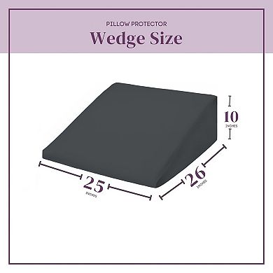 Circles Home Wedge Pillow Cover 100% Cotton, Zippered Wedge Pillow Case (25Wx26Lx10)