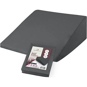 Circles Home Wedge Pillow Cover 100% Cotton, Zippered Wedge Pillow Case (25Wx26Lx10)