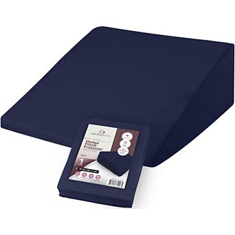 Circles Home Wedge Pillow Cover 100% Cotton, Zippered Wedge Pillow Case (25Wx26Lx10)