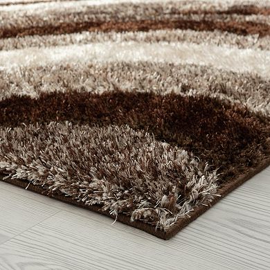 Luxe Weavers Modern Shag Geometric Indoor Area Rug