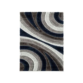Luxe Weavers Modern Shag Geometric Indoor Area Rug