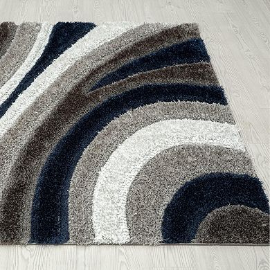 Luxe Weavers Modern Shag Geometric Indoor Area Rug