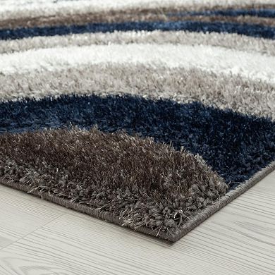 Luxe Weavers Modern Shag Geometric Indoor Area Rug