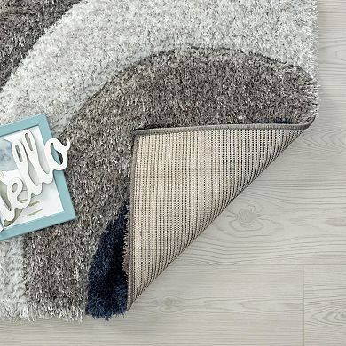 Luxe Weavers Modern Shag Geometric Indoor Area Rug