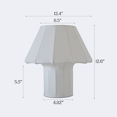 Celeste LED Lightweight Table Lamp with Resin Fabric Shade, Bulb Included (12.6")