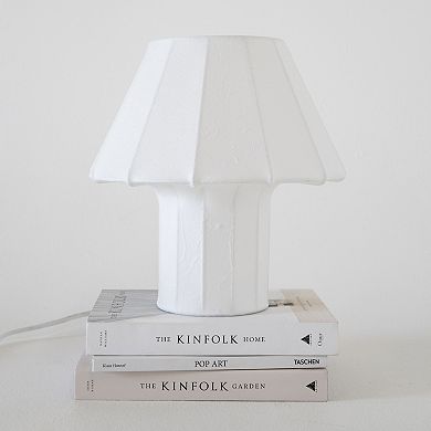 Celeste LED Lightweight Table Lamp with Resin Fabric Shade, Bulb Included (12.6")