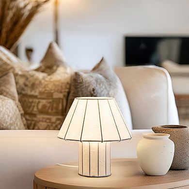 Celeste LED Lightweight Table Lamp with Resin Fabric Shade, Bulb Included (12.6")