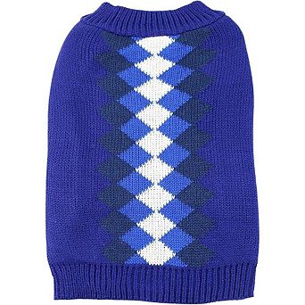 Midlee Argyle Dog Sweater