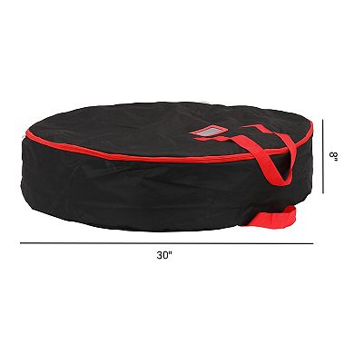 2 Pack Christmas Foldable Round Storage Bags with Handles, Moving Bags for Clothes, Comforters