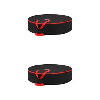 2 Pack Christmas Foldable Round Storage Bags with Handles, Moving Bags for Clothes, Comforters