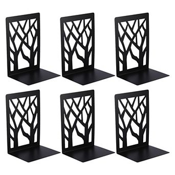 Book Ends, 3 Set Metal Bookends for Shelves Decorative Tree Book Shelf for Office Home Library
