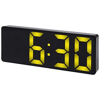 Small Digital Alarm Clock for Bedroom with Big Numbers Display, Dimmable, 12/24H, 6.3x2.4x1 inch