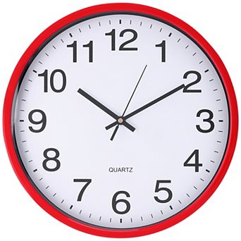 Simple Wall Clock, Big Number, Silent Non-Ticking Modern Battery Operated Clocks, 14x14x1.8 Inch