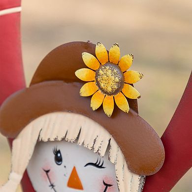 Glitzhome Scarecrow Yard Stake, 36"H Metal Garden Stake for Fall/Thanksgiving