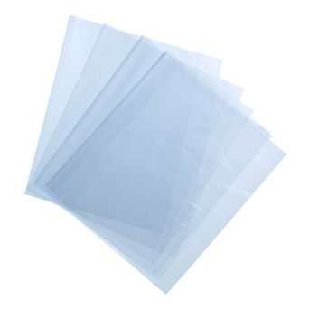 100 pc 10x6 Inch Shrink Wrap Bags, Blue Clear Heat Shrink Wrap for Gift Basket