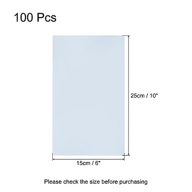 100 Pcs 10x6 Inch Shrink Wrap Bags, Blue Clear Heat Shrink Wrap for Gift Basket
