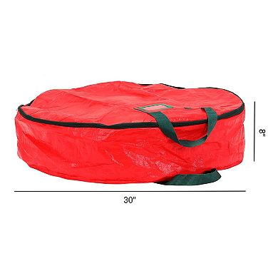 2 Pack Christmas Foldable Round Waterproof Storage Bags with Handles for Clothes