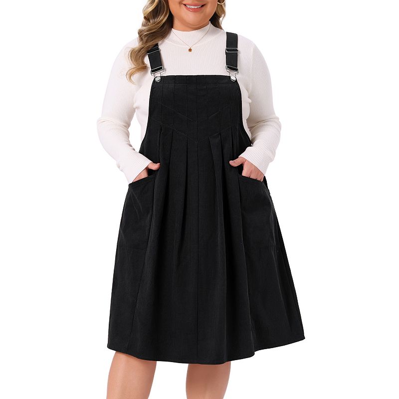 plus size black pinafore dress Corduroy for Women Pleated Adjustable Strap Suspender Skirt Overall Dress Size:16YR wairgroup:modern-fit Corduroy Maxi Dresses For Summer Crafted in a solid