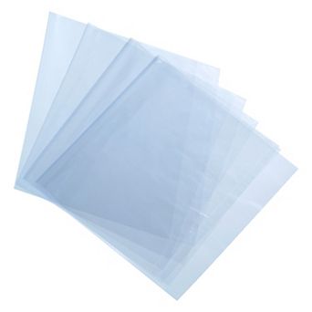 100 pc 16x7 Inch Shrink Wrap Bags, Blue Clear Heat Shrink Wrap for Gift Basket