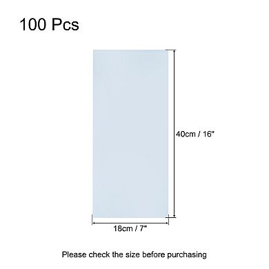 100 Pcs 16x7 Inch Shrink Wrap Bags, Blue Clear Heat Shrink Wrap for Gift Basket