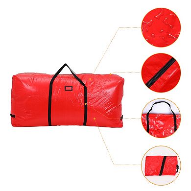2 Pack Christmas Foldable Large Storage Bags with Handles, Moving Bags for Clothes