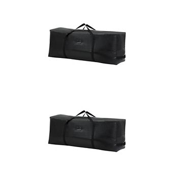 2 Pack Christmas Foldable Large Storage Bags with Handles, Moving Bags for Clothes