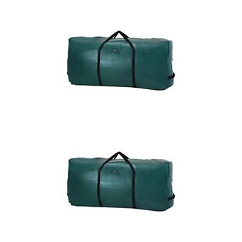 2 Pack Christmas Foldable Large Storage Bags with Handles, Moving Bags for Clothes