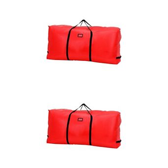 2 Pack Christmas Foldable Large Storage Bags with Handles, Moving Bags for Clothes