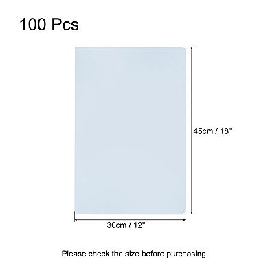 100 Pcs 18x12 Inch Shrink Wrap Bags, Blue Clear Heat Shrink Wrap for Gift Basket