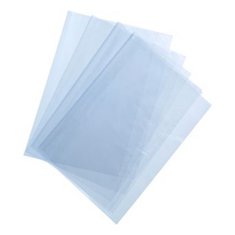 100 pc 18x13.5 Inch Shrink Wrap Bags, Blue Clear Heat Shrink Wrap for Gift Basket