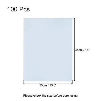 100 Pcs 18x13.5 Inch Shrink Wrap Bags, Blue Clear Heat Shrink Wrap for Gift Basket