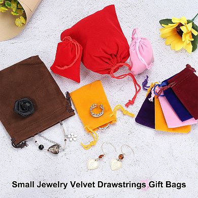 20pcs Velvet Bags with Drawstrings for Jewelry Packaging