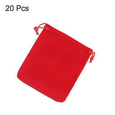 20pcs Velvet Bags with Drawstrings for Jewelry Packaging