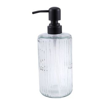 Elegant Vertical Pattern Soap Pump Dispenser for Bathroom 16.9oz 1 pc