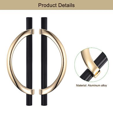 10 Pack Black Pulls Cabinet Door Handles 5" Hole Centers