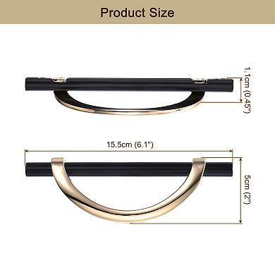 10 Pack Black Pulls Cabinet Door Handles 5" Hole Centers