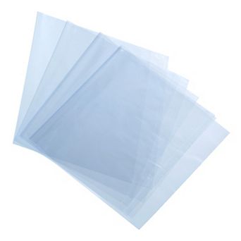 100 pc 14x8 Inch Shrink Wrap Bags, Blue Clear Heat Shrink Wrap for Gift Basket