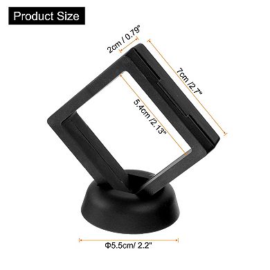 20 Pcs 3D Floating Display Case, 2.76" Floating Frame Display Holder Stand, Jewelry Storage Box