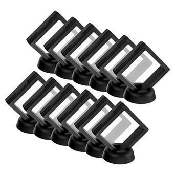 20 pc 3D Floating Display Case, 2.76" Floating Frame Display Holder Stand, Jewelry Storage Box